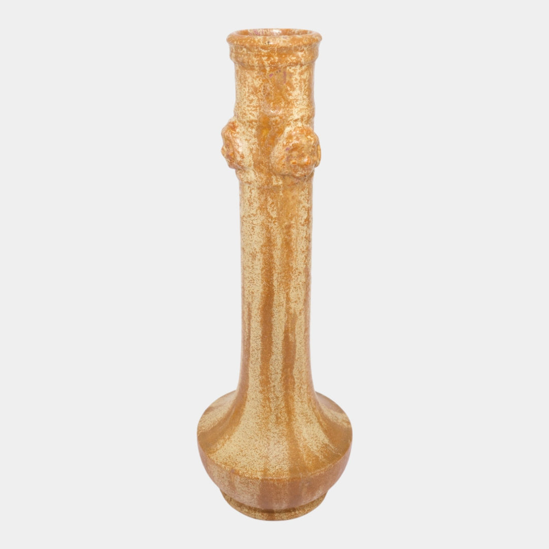 Roseville Crystalis 1906 Vintage Art Pottery Yellow Cherub Vase C64-14 - Just Art Pottery