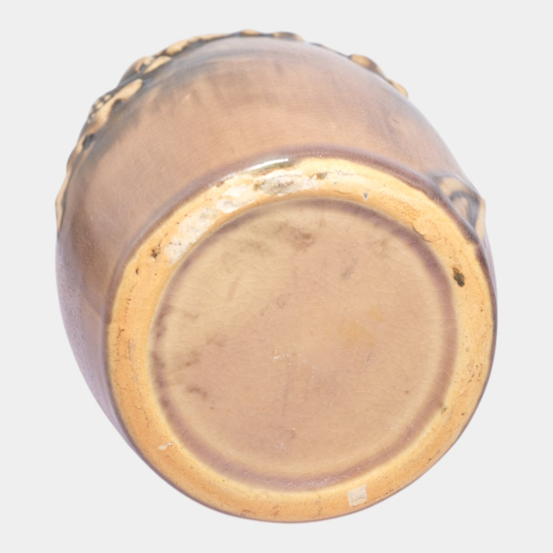Roseville Dogwood Trial Glaze Brown Vintage Art Pottery Vase - Just Art Pottery