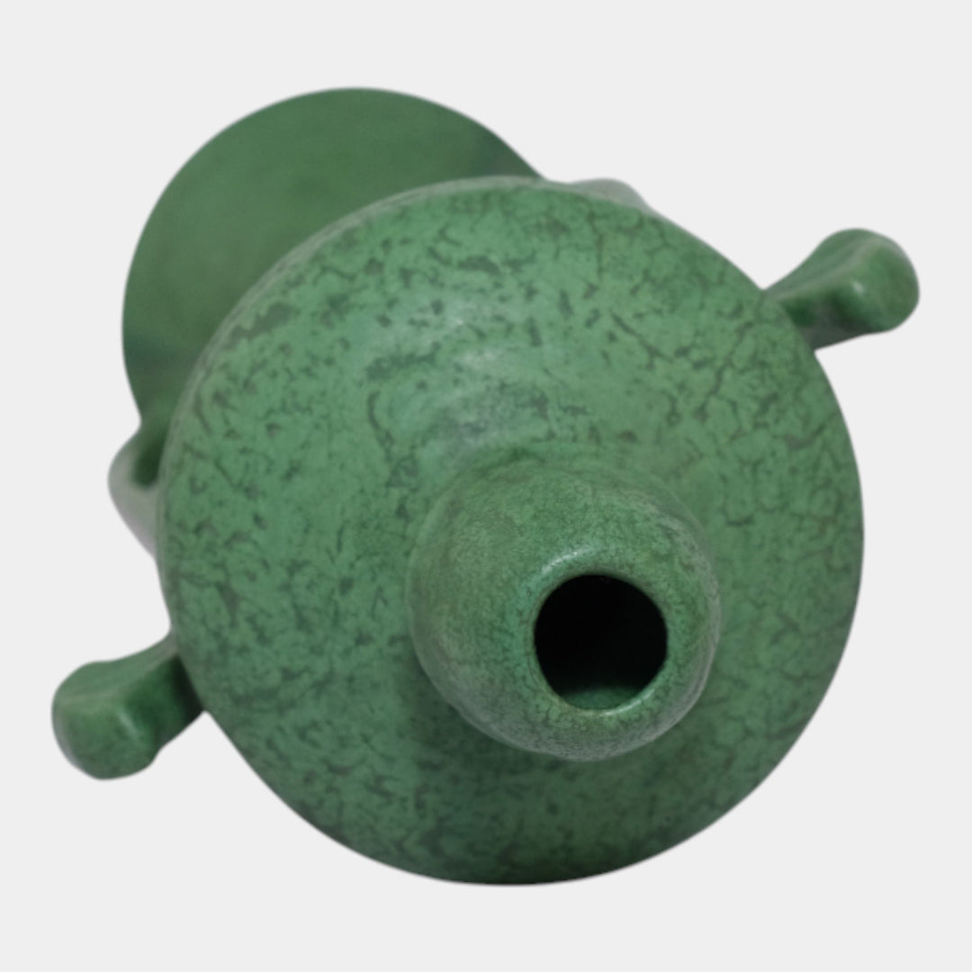 Roseville Egypto 1905 Arts and Crafts Pottery Matte Green Ceramic Vase E46-12 - Just Art Pottery