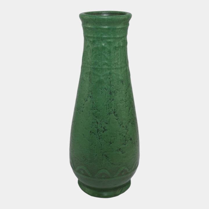 Roseville Egypto 1905 Arts and Crafts Pottery Matte Green Ceramic Vase E47-12