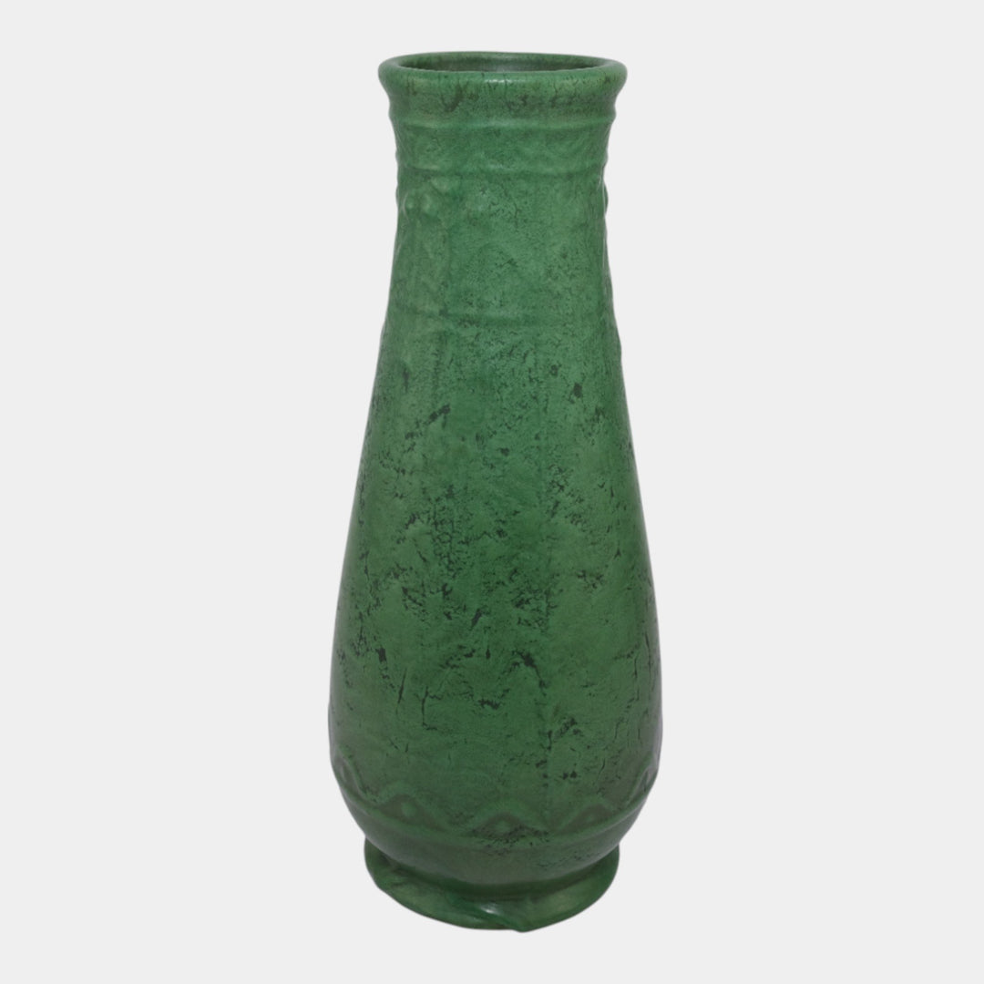 Roseville Egypto 1905 Arts and Crafts Pottery Matte Green Ceramic Vase E47-12