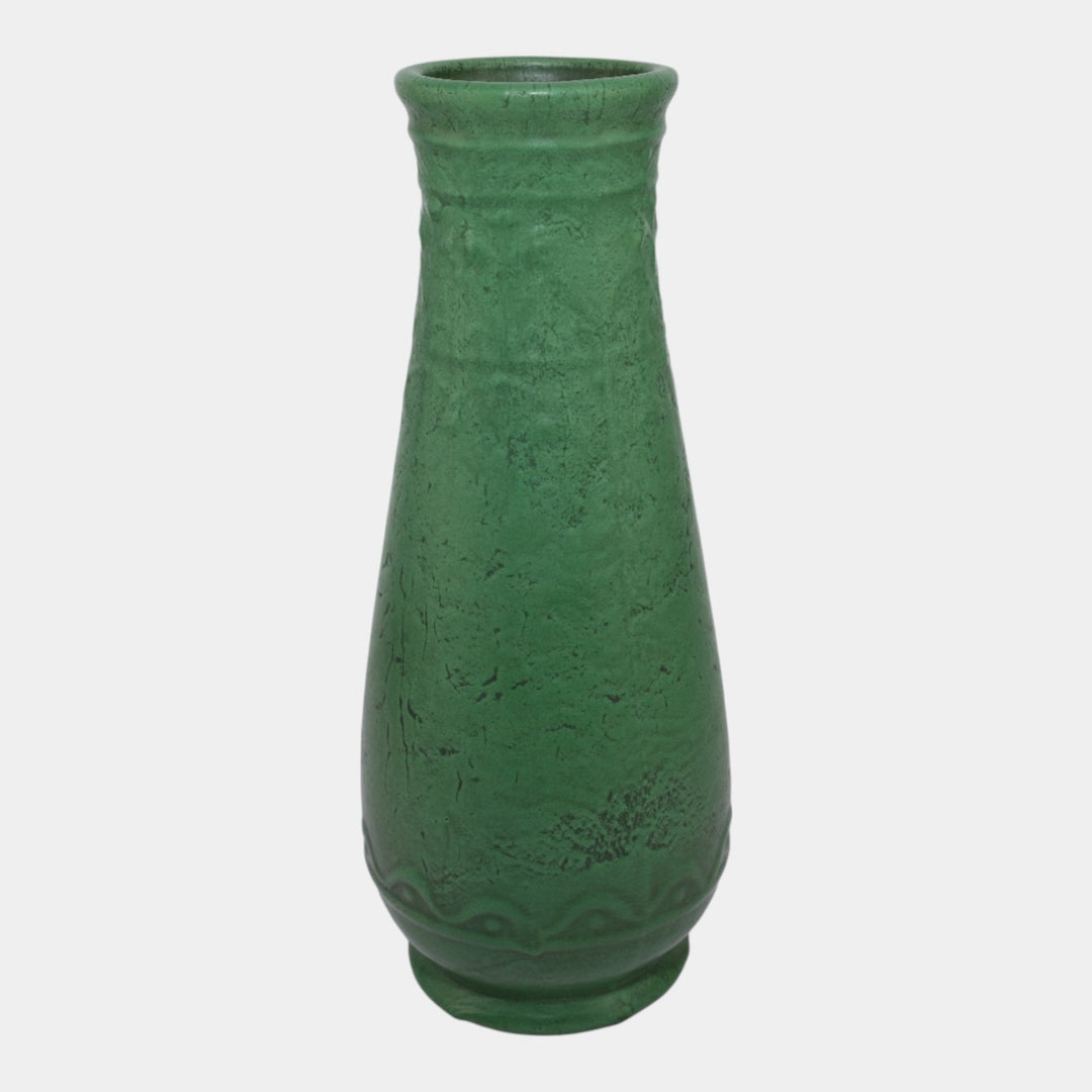 Roseville Egypto 1905 Arts and Crafts Pottery Matte Green Ceramic Vase E47-12