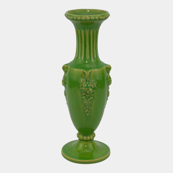 Roseville Savona 1928 Vintage Art Pottery Chartreuse Green Bud Vase 209-10