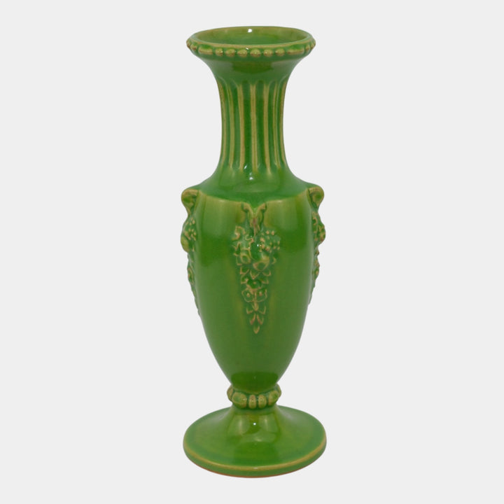 Roseville Savona 1928 Vintage Art Pottery Chartreuse Green Bud Vase 209-10 - Just Art Pottery