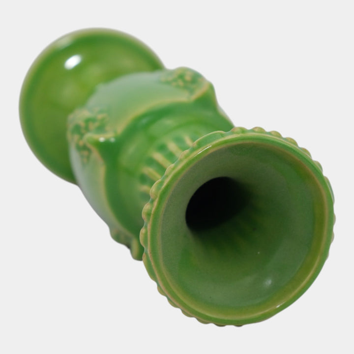 Roseville Savona 1928 Vintage Art Pottery Chartreuse Green Bud Vase 209-10 - Just Art Pottery