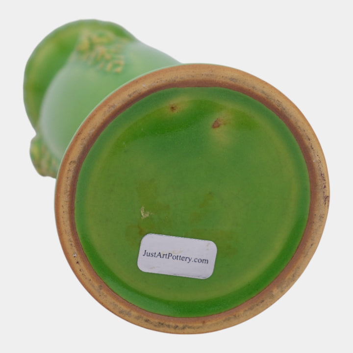 Roseville Savona 1928 Vintage Art Pottery Chartreuse Green Bud Vase 209-10