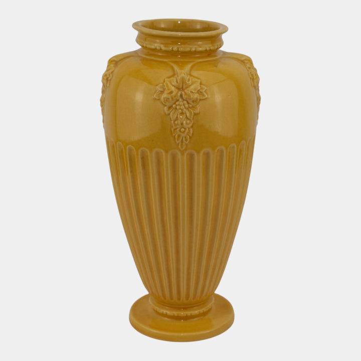 Roseville Savona Yellow 1928 Vintage Art Deco Pottery Ceramic Vase 222-12