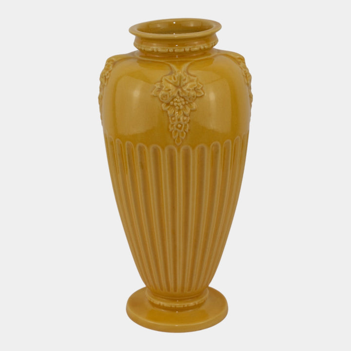 Roseville Savona Yellow 1928 Vintage Art Deco Pottery Ceramic Vase 222-12