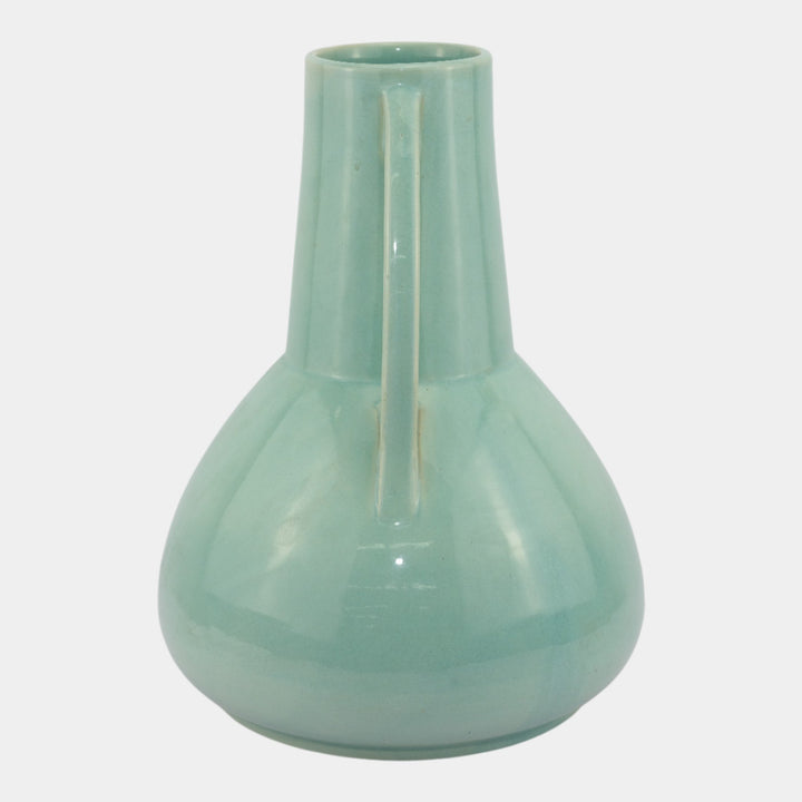Roseville Rosecraft Colors Turquoise Blue 1921 Art Pottery Ceramic Vase 182-12 - Just Art Pottery