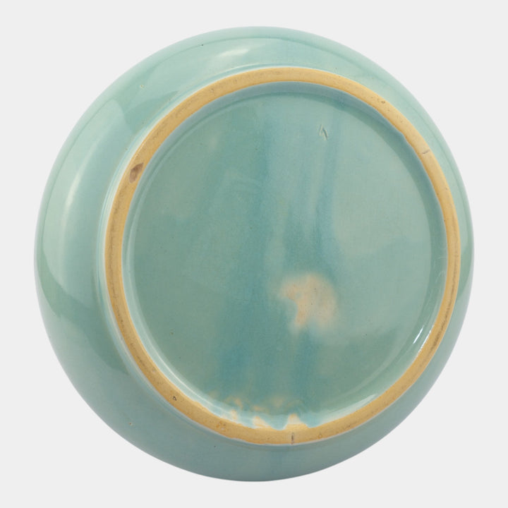 Roseville Rosecraft Colors Turquoise Blue 1921 Art Pottery Ceramic Vase 182-12 - Just Art Pottery
