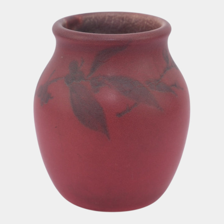 Rookwood 1901 Art Pottery Red Leaf Berry Z Line Painted Matte Vase 58Z Sprague