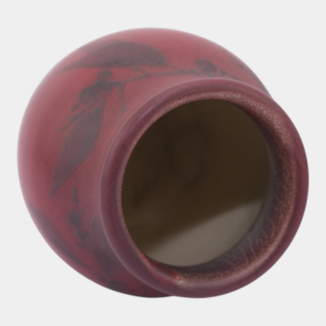 Rookwood 1901 Art Pottery Red Leaf Berry Z Line Painted Matte Vase 58Z Sprague