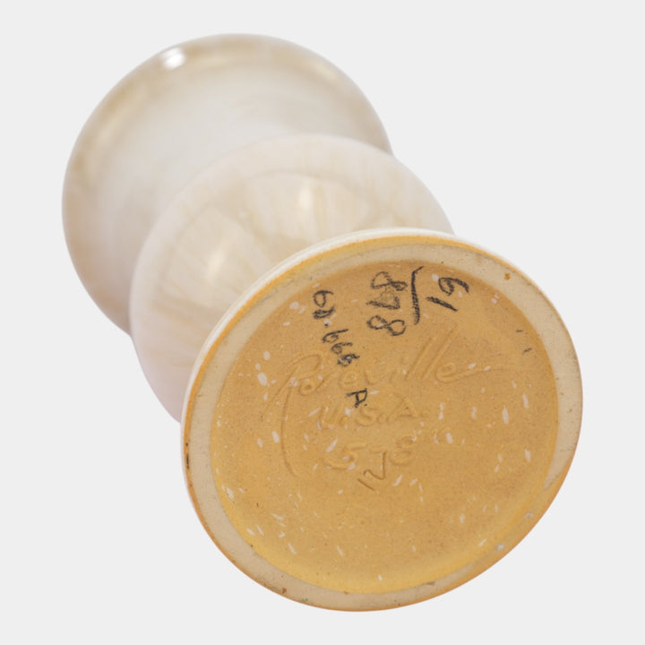 Roseville Rozane White Trial Glaze Art Deco Pottery Ceramic Vase 5-8 - Just Art Pottery