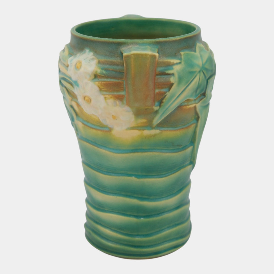 Roseville Luffa Green 1934 Vintage Arts And Crafts Pottery Ceramic Vase 688-8 - Just Art Pottery