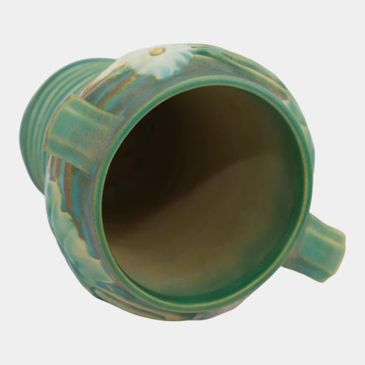 Roseville Luffa Green 1934 Vintage Arts And Crafts Pottery Ceramic Vase 688-8 - Just Art Pottery