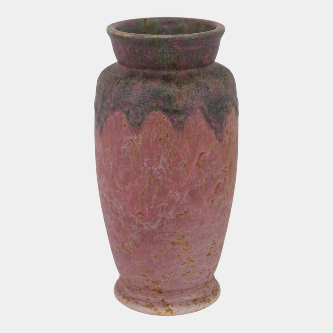 Roseville Carnelian II Red Green Drip 1926 Vintage Pottery Ceramic Vase 315-10 - Just Art Pottery