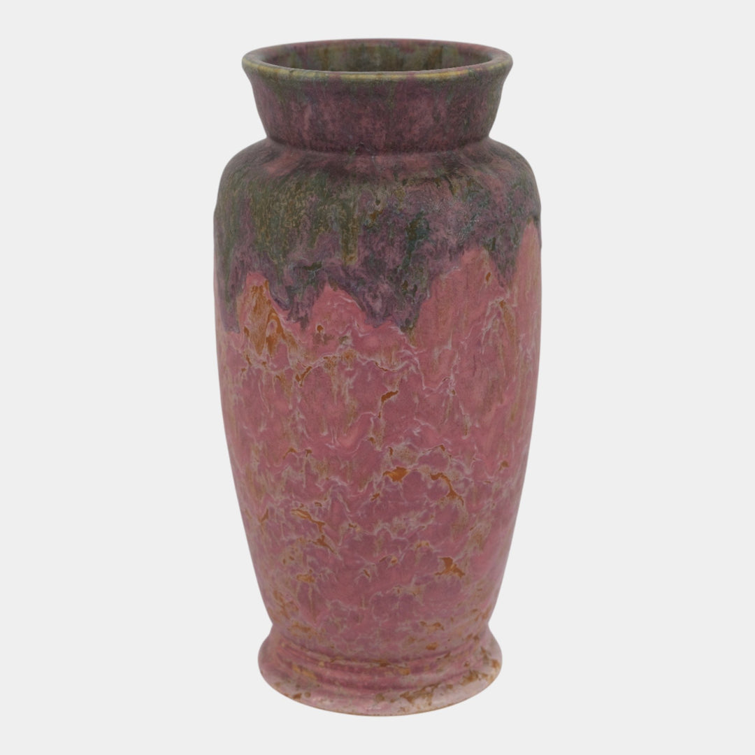 Roseville Carnelian II Red Green Drip 1926 Vintage Pottery Ceramic Vase 315-10 - Just Art Pottery