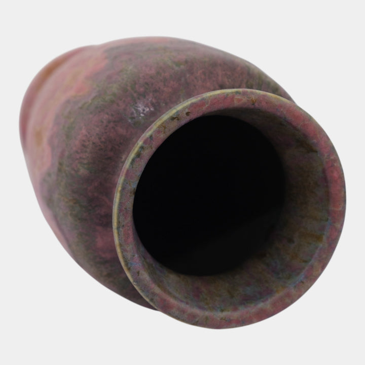 Roseville Carnelian II Red Green Drip 1926 Vintage Pottery Ceramic Vase 315-10 - Just Art Pottery