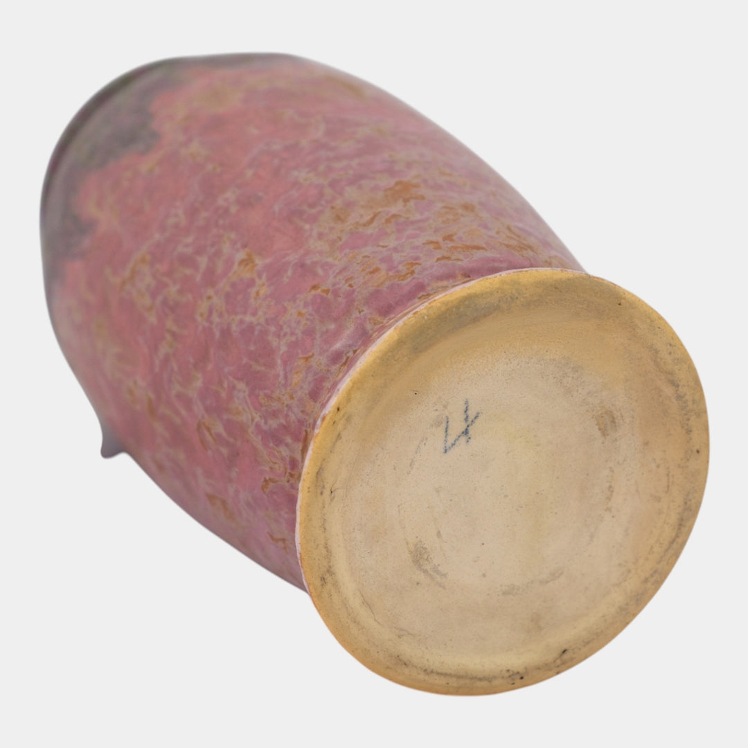 Roseville Carnelian II Red Green Drip 1926 Vintage Pottery Ceramic Vase 315-10 - Just Art Pottery