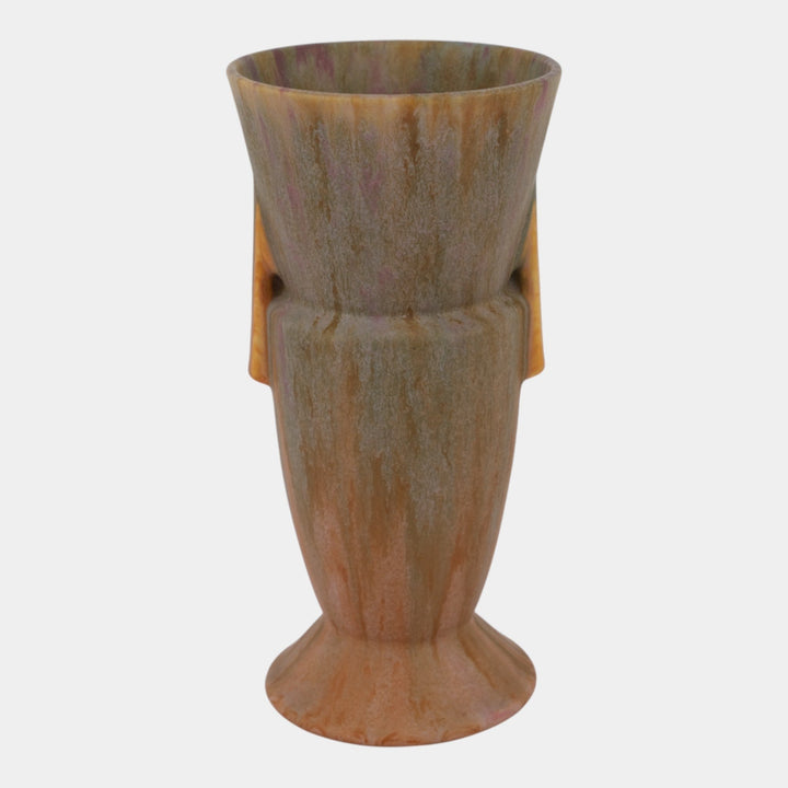 Roseville Carnelian II Red 1926 Art And Crafts Pottery Futura Vase 439-9