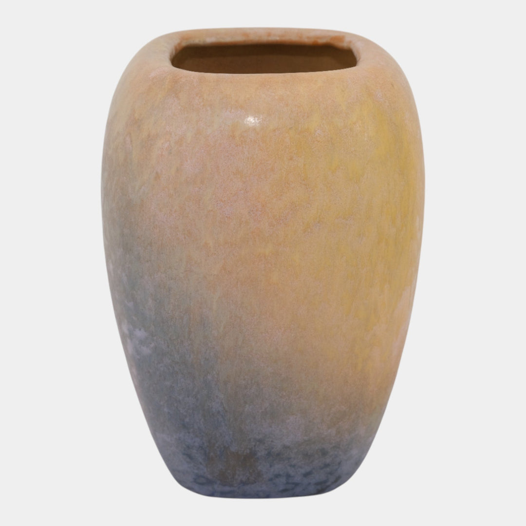 Roseville Earlam Tan Blue 1930 Vintage Art Pottery Ceramic Vase 522-9 - Just Art Pottery