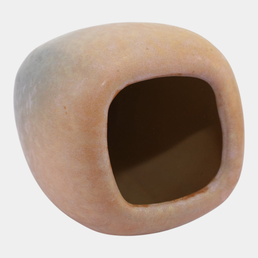 Roseville Earlam Tan Blue 1930 Vintage Art Pottery Ceramic Vase 522-9 - Just Art Pottery