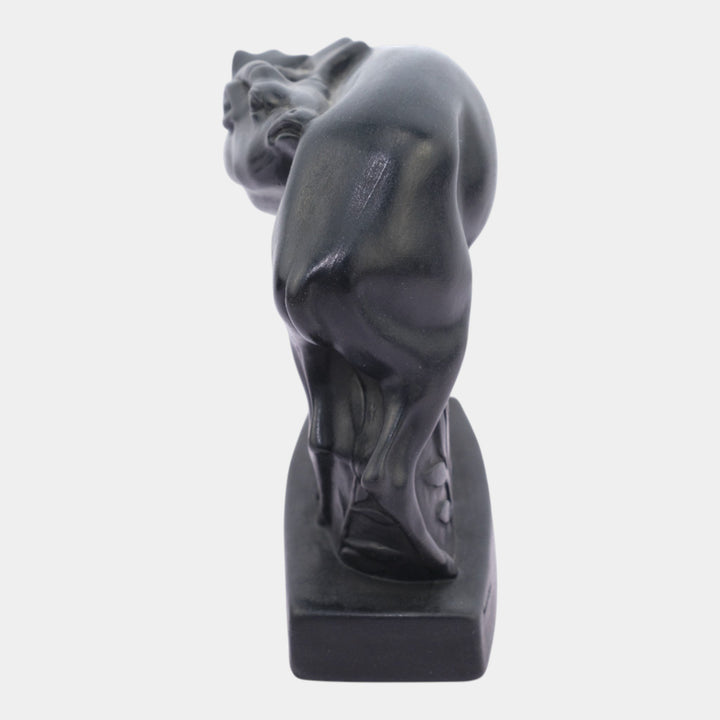 John Skeaping For Wedgwood 1930s Black Basalt Art Deco Fallow Deer Figurine - Just Art Pottery