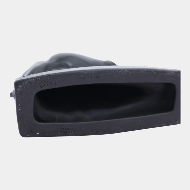 John Skeaping For Wedgwood 1930s Black Basalt Art Deco Fallow Deer Figurine - Just Art Pottery