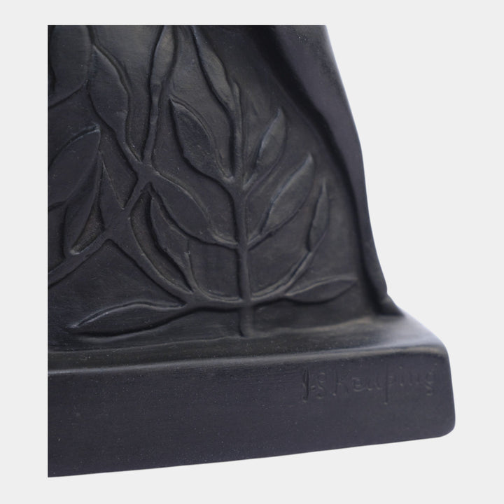 John Skeaping For Wedgwood 1930s Black Basalt Art Deco Fallow Deer Figurine - Just Art Pottery