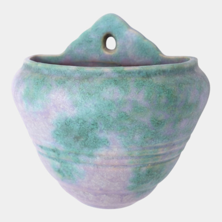 Roseville Imperial II Purple Green 1930 Vintage Pottery Ceramic Wall Pocket 1263