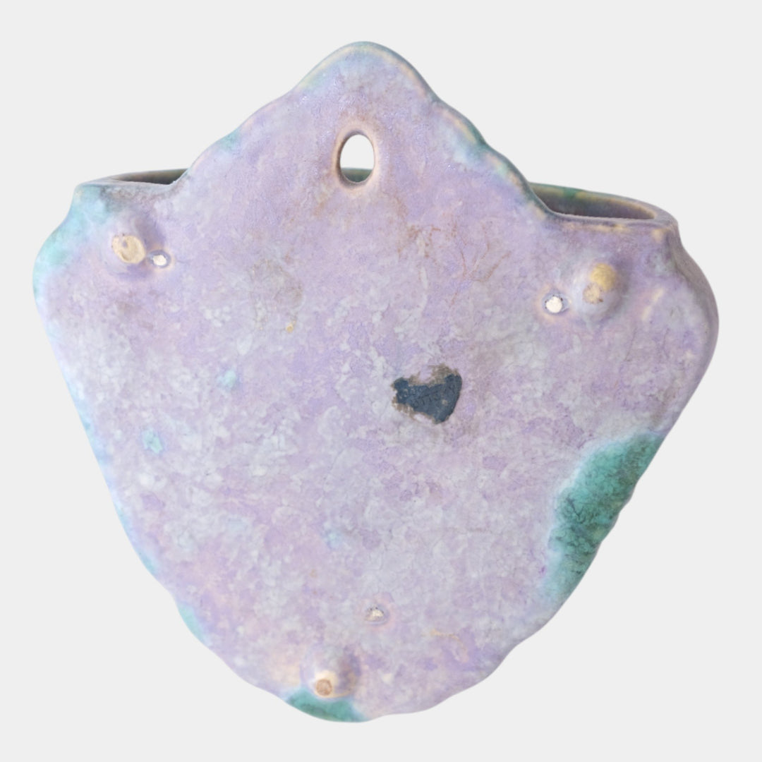 Roseville Imperial II Purple Green 1930 Vintage Pottery Ceramic Wall Pocket 1263