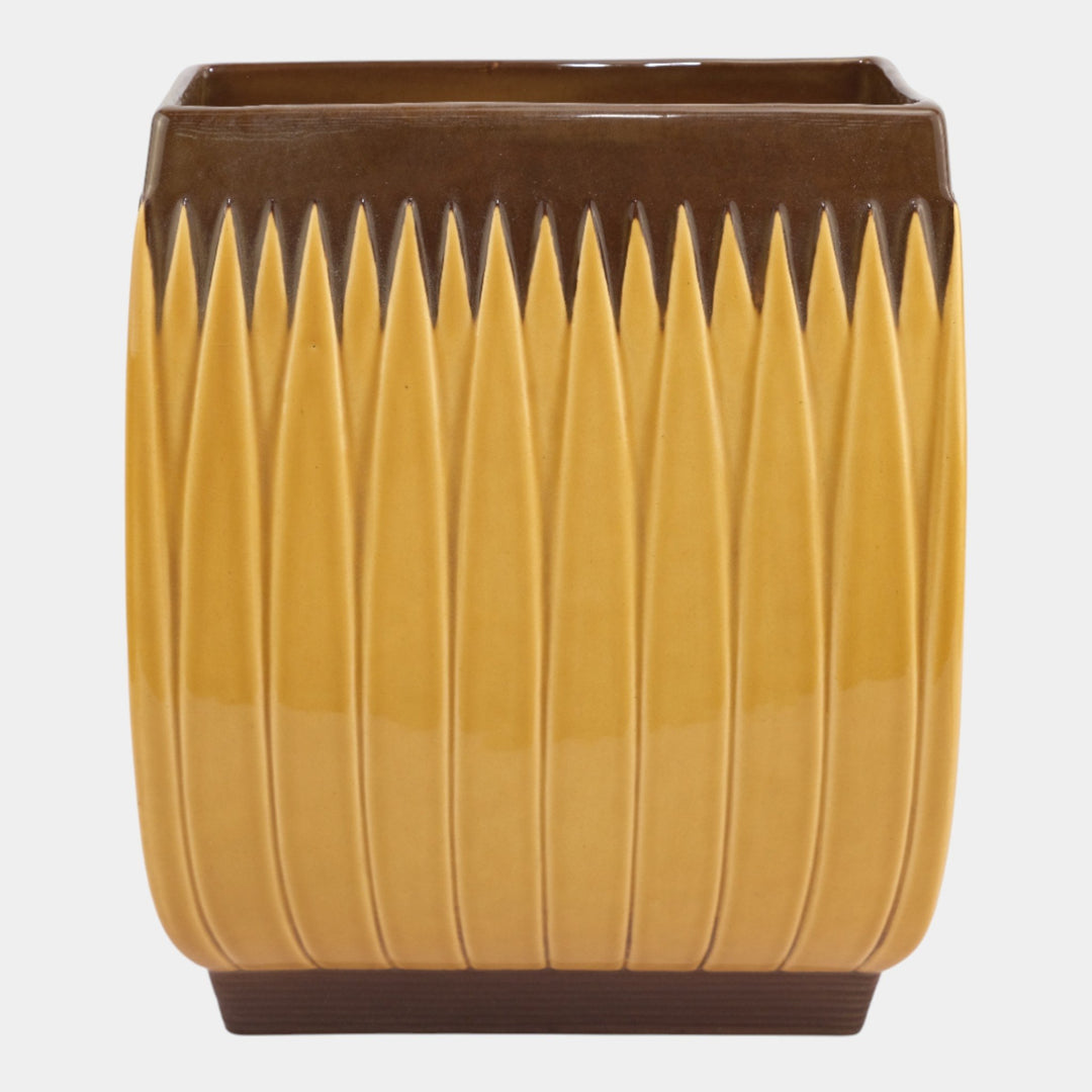 Roseville Lotus Brown 1952 Vintage Mid Century Modern Pottery Pillow Vase L4-10 - Just Art Pottery