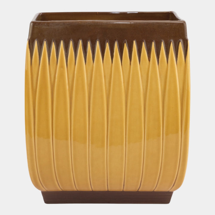 Roseville Lotus Brown 1952 Vintage Mid Century Modern Pottery Pillow Vase L4-10 - Just Art Pottery