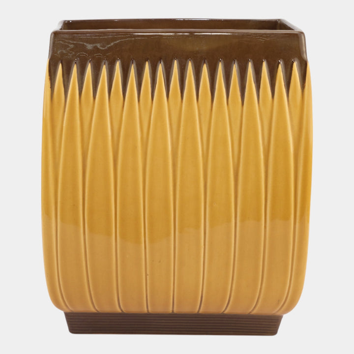 Roseville Lotus Brown 1952 Vintage Mid Century Modern Pottery Pillow Vase L4-10