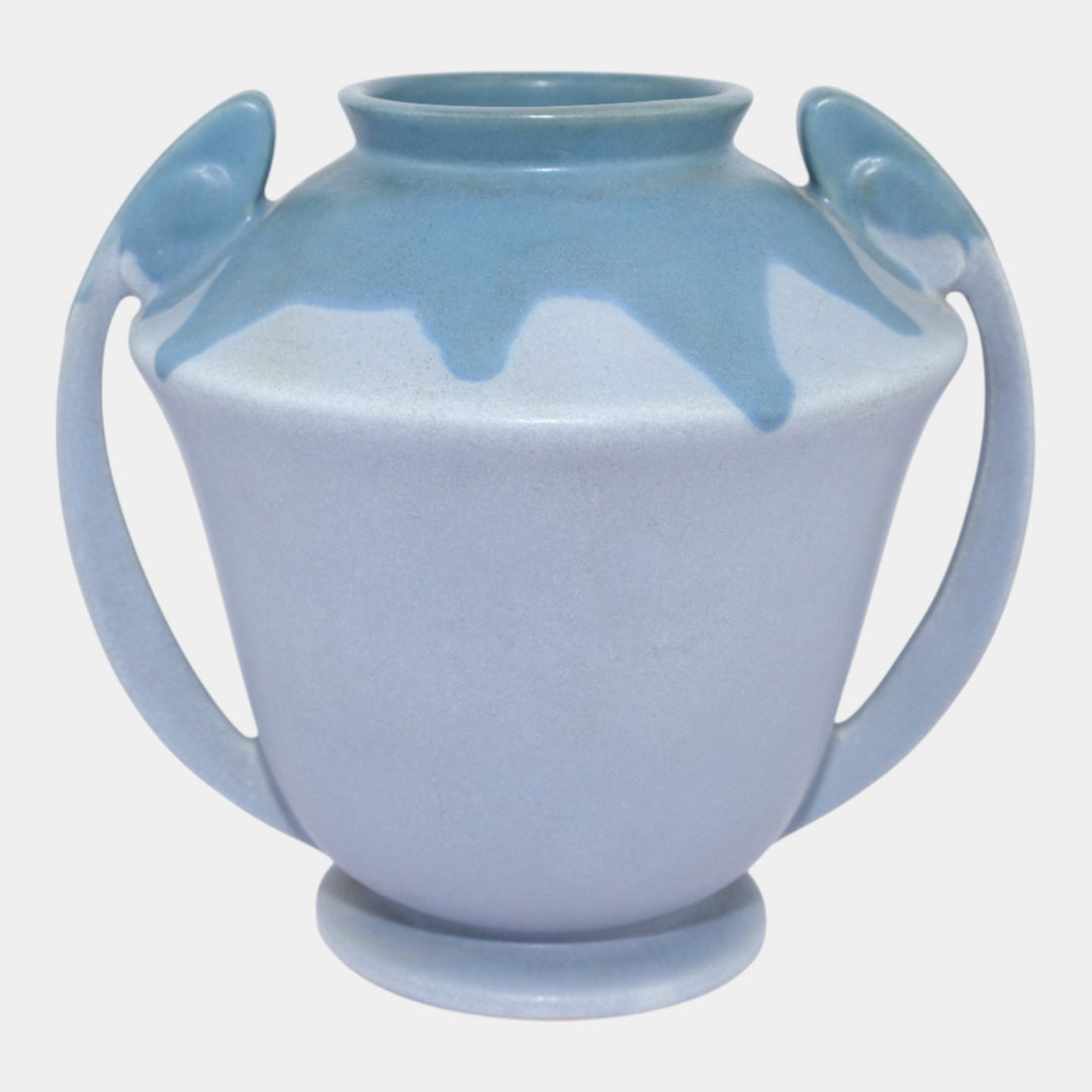 Roseville Carnelian I Blue 1924 Vintage Art Pottery Ceramic Vase 334-8 - Just Art Pottery