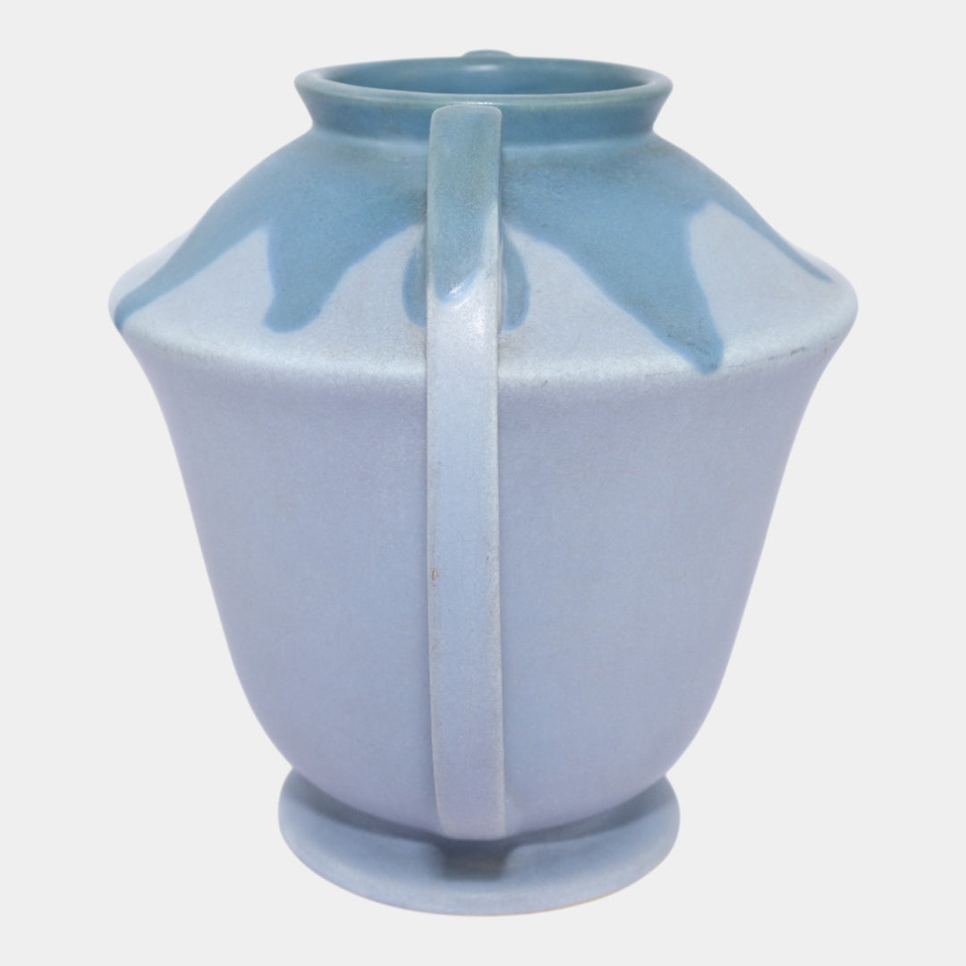 Roseville Carnelian I Blue 1924 Vintage Art Pottery Ceramic Vase 334-8 - Just Art Pottery