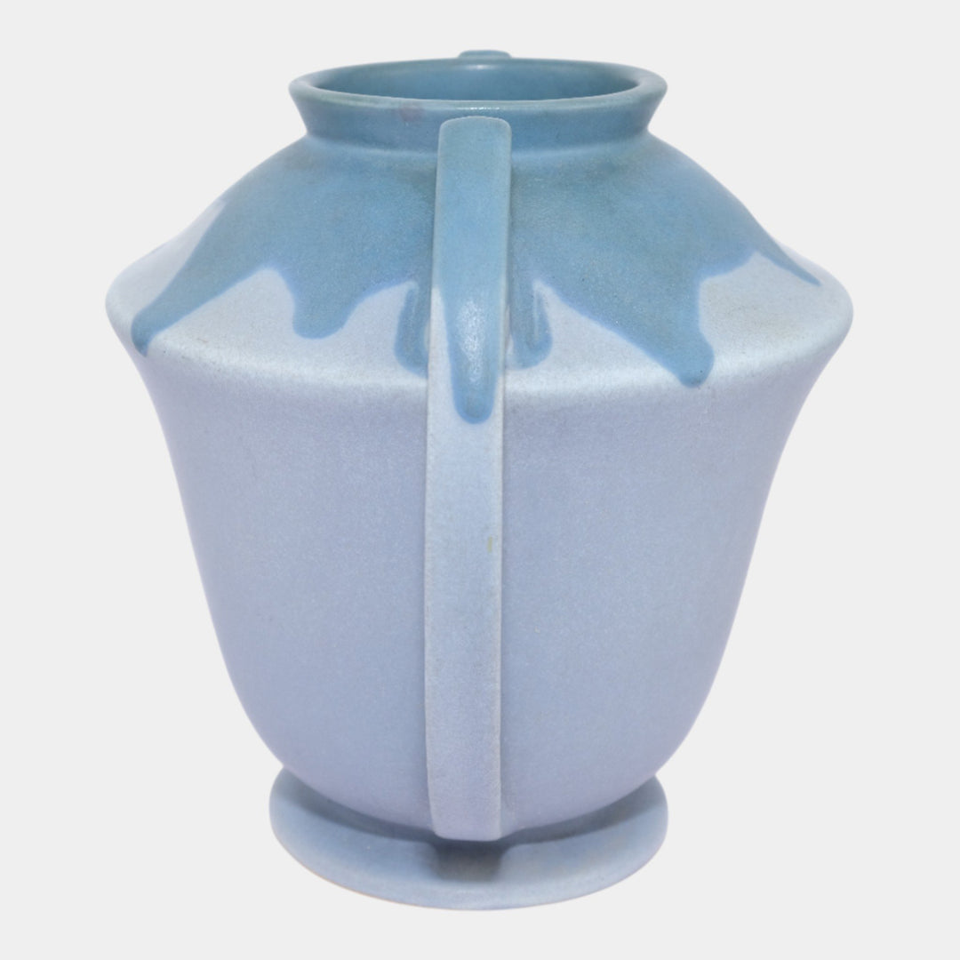 Roseville Carnelian I Blue 1924 Vintage Art Pottery Ceramic Vase 334-8 - Just Art Pottery