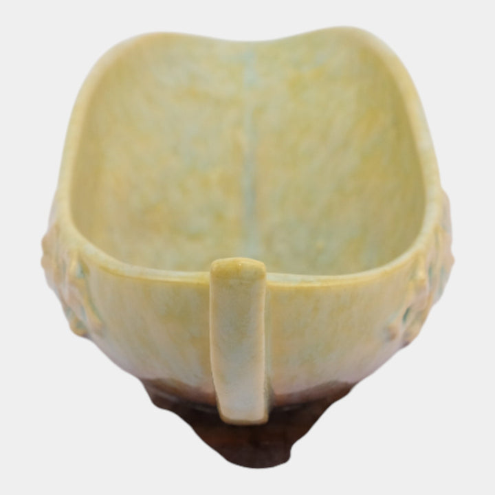 Roseville Wincraft Green 1948 Mid Century Modern Pottery Console Bowl 227-10 - Just Art Pottery