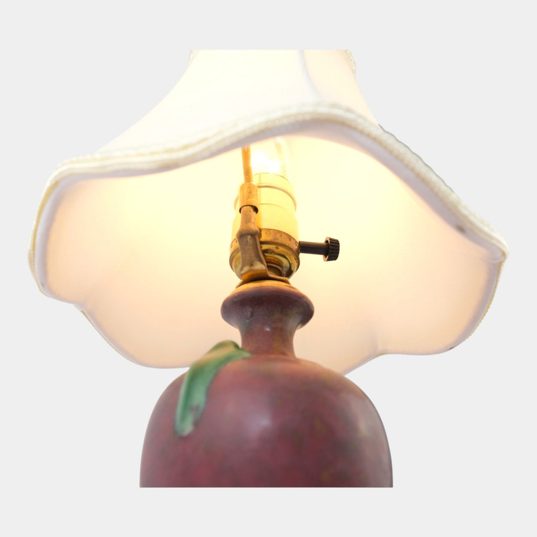 Roseville 1930s Mottled Red Glaze Vintage Art Pottery Ceramic Factory Lamp - Just Art Pottery