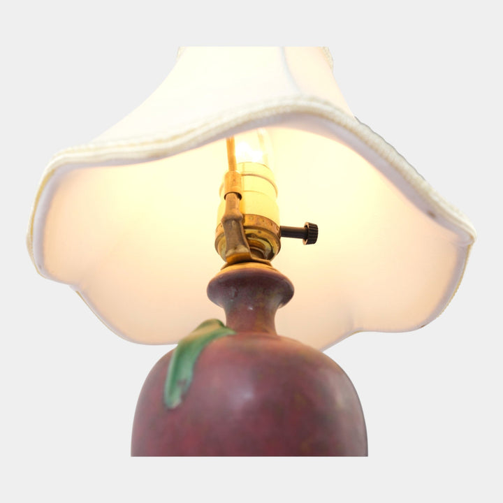 Roseville 1930s Mottled Red Glaze Vintage Art Pottery Ceramic Factory Lamp - Just Art Pottery