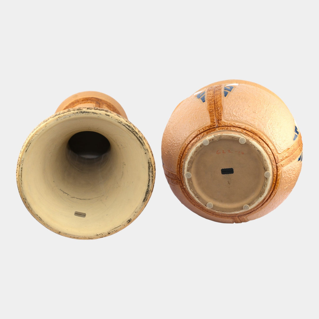 Roseville Mostique Brown 1937 Art Pottery Ceramic Jardiniere And Pedestal 622-10