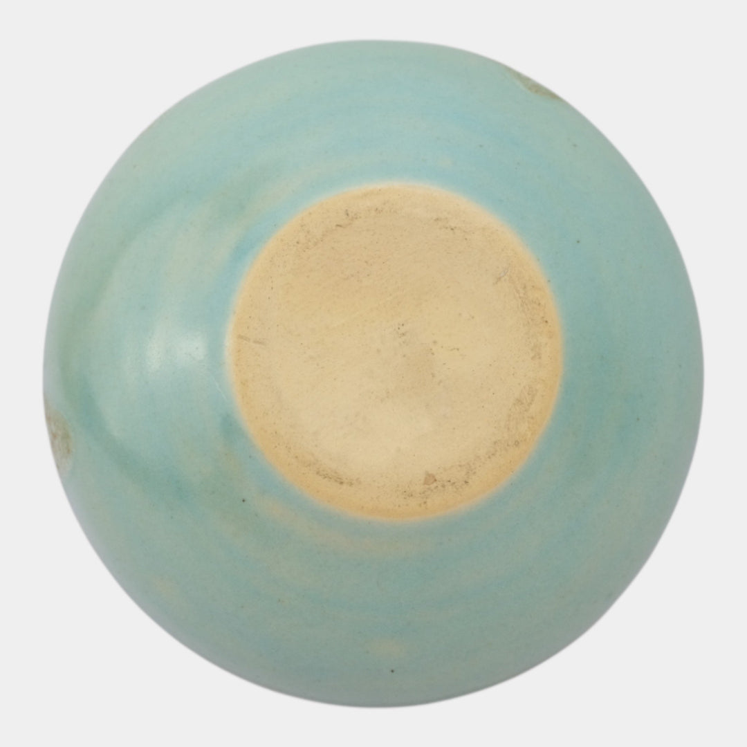 Roseville Imperial II Blue 1930 Vintage Art Deco Pottery Vase 466-4 - Just Art Pottery