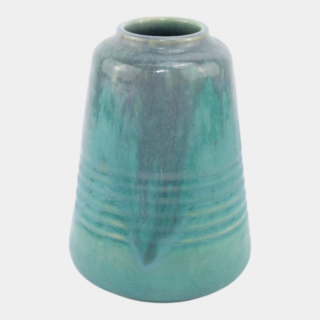 Roseville Imperial II Blue 1930 Vintage Art Deco Pottery Vase 468-5 - Just Art Pottery