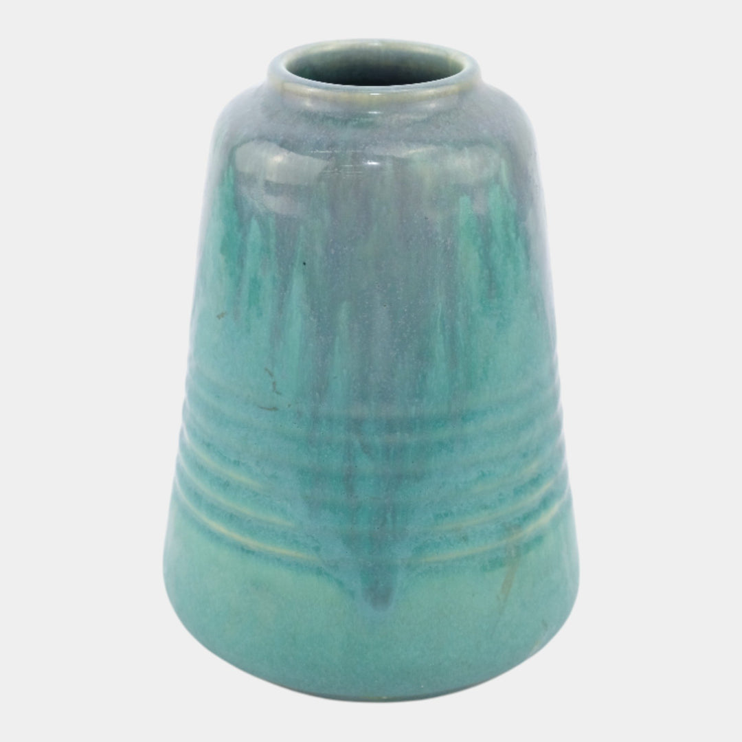 Roseville Imperial II Blue 1930 Vintage Art Deco Pottery Vase 468-5 - Just Art Pottery