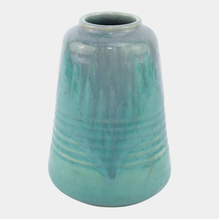 Roseville Imperial II Blue 1930 Vintage Art Deco Pottery Vase 468-5 - Just Art Pottery