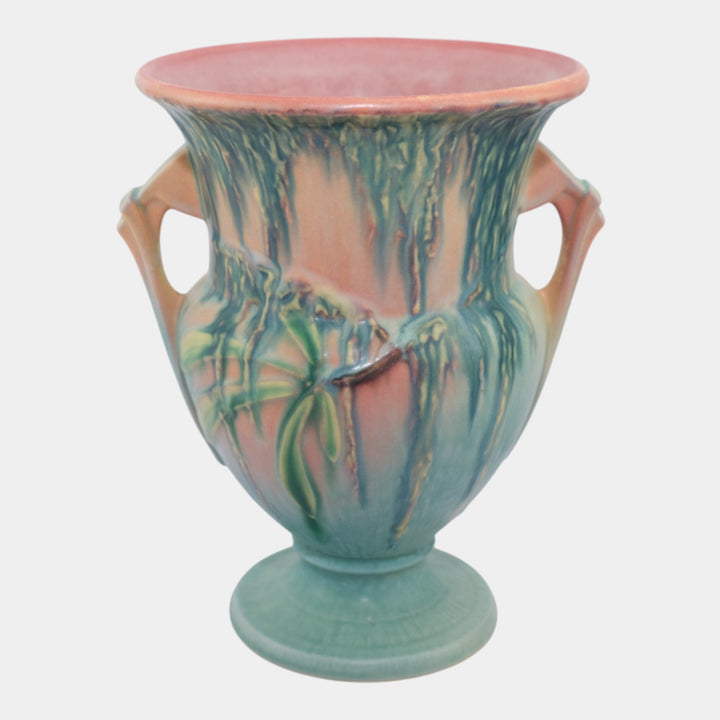 Roseville Moss Pink 1936 Vintage Art Deco Pottery Ceramic Vase 779-8
