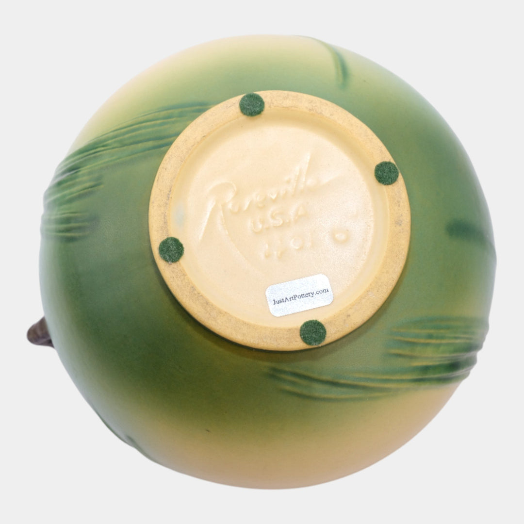 Roseville Pine Cone Green Vintage Art Pottery Ceramic Jardiniere 401-6