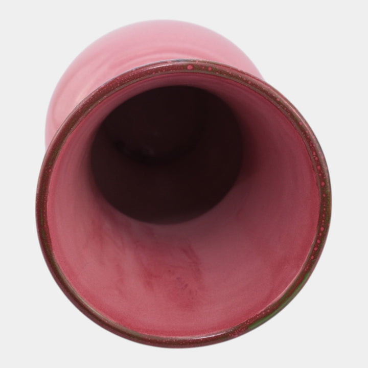 Weller Juneau 1920s-30s Vintage Art Deco Pottery Red Pink Ceramic Vase