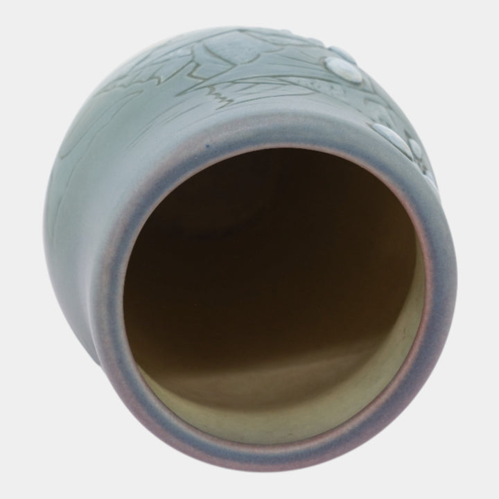 Weller Cameo Jewel Vintage Art Pottery Matte Glaze Fish Vase Rudolph Lorber - Just Art Pottery