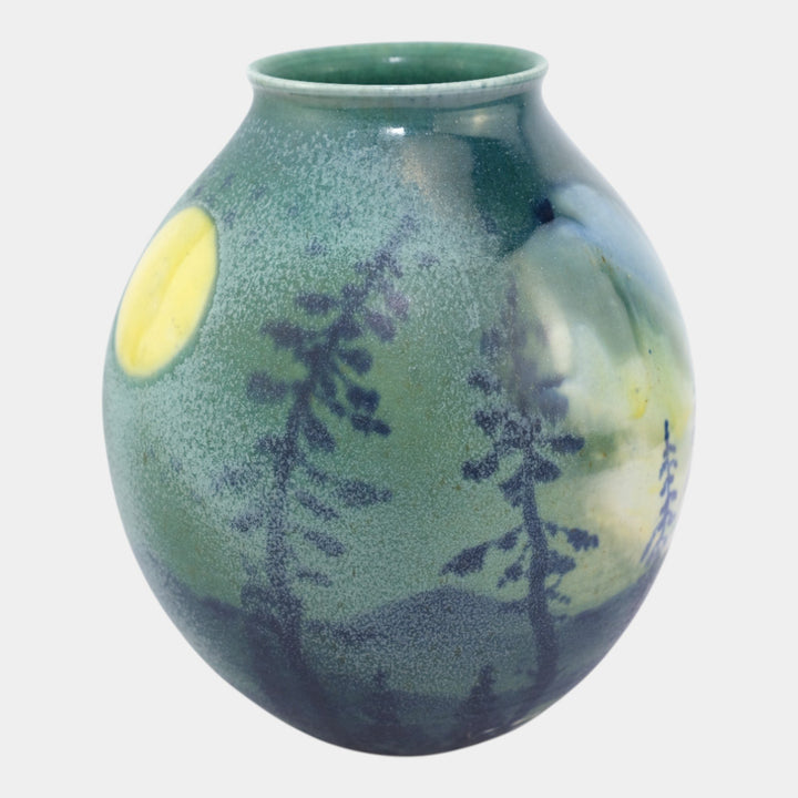 Tim Eberhardt Studio Art Pottery Hand Made Mountain Night Sky Bulbous Vase